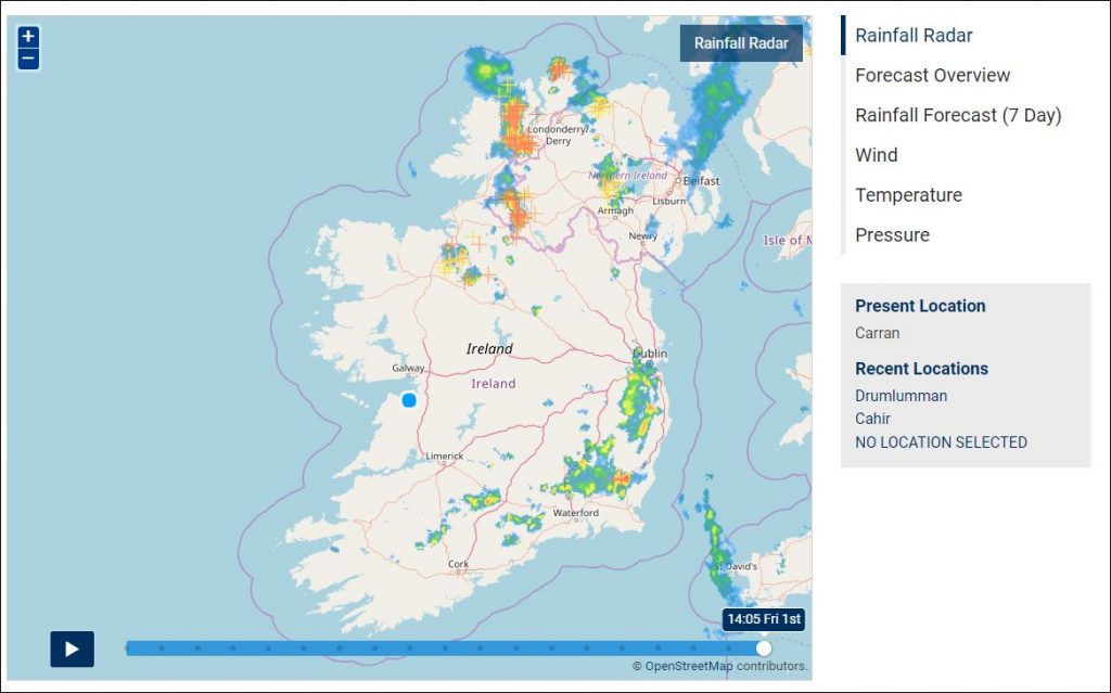 site & App Help Met Éireann The Irish Meteorological Service