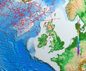 Track of storms 1981-2000 <940hPa