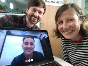 Liz & Noel with John Cangialosi from the National Hurricane Centre in Florida 