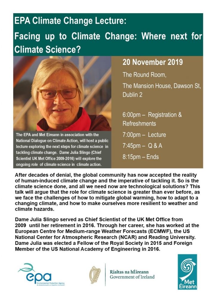 EPA Climate Change Lecture flyer