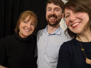 Episode 6 selfie - Evelyn Cusack, Noel Fitzpatrick, Liz Walsh