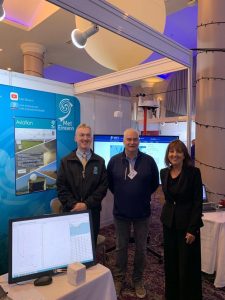 Valentia Observatory staff Charles Gilman, Chief Scientist Mike Gill, and Evelyn Cusack at the Met Éireann stand at STEM SW in Cork