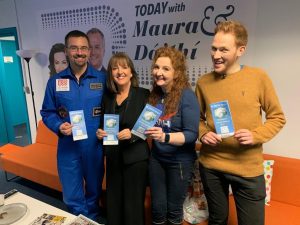 Science Week in Cork on 'Today with Maura & Daithi'. Romain Charles (Astronaut) Evelyn Cusack, Head of Forecasting, Met Éireann, Dr. Niamh Shaw (Engineer) and Andrew Smith (Aerospace Engineer and British Bake-Off finalist)