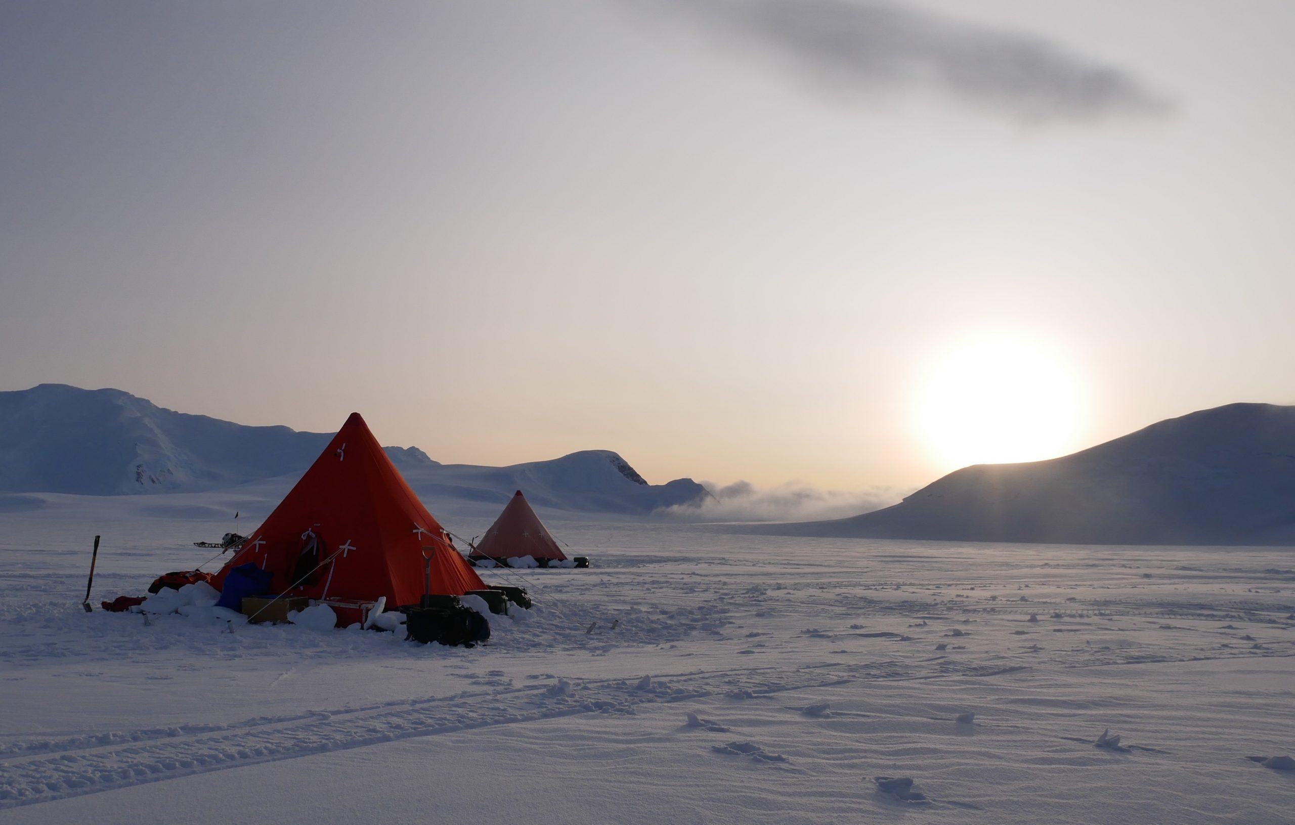 Field site visit in Antarctica. Credit: John Law