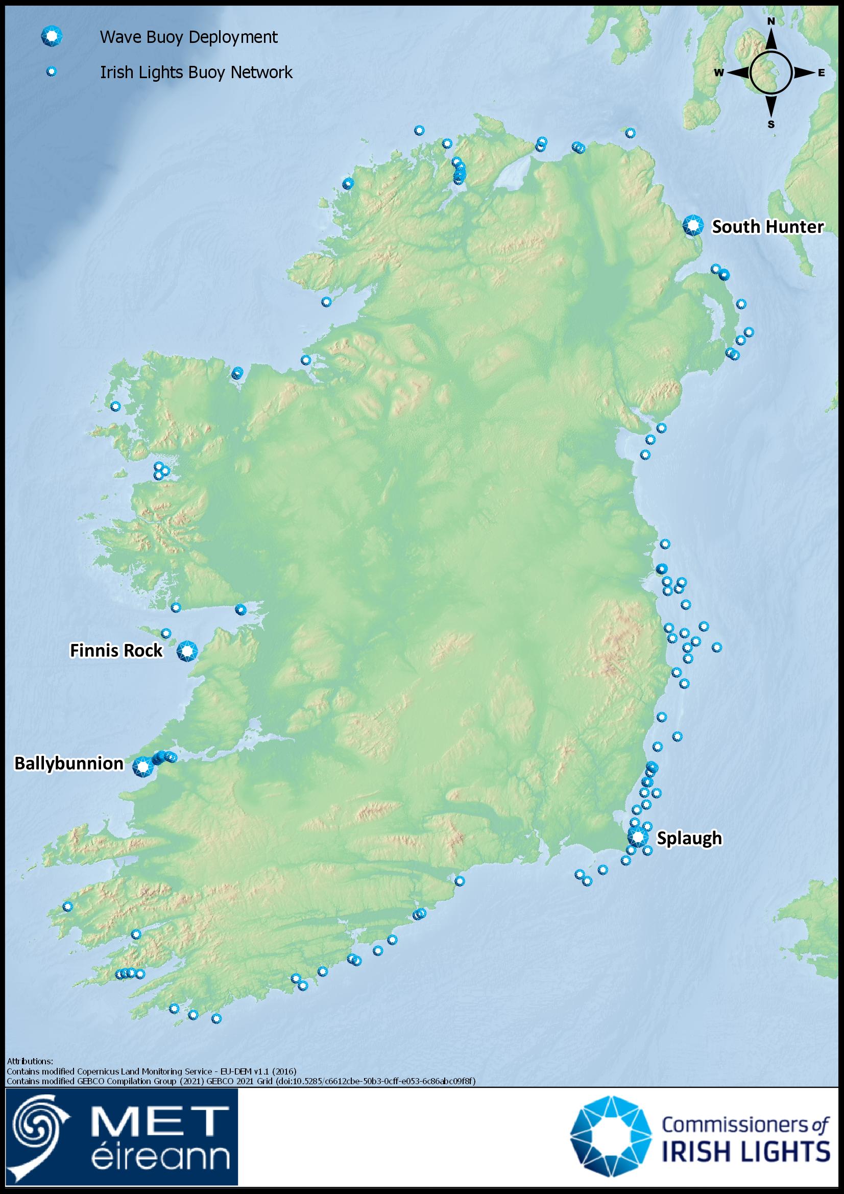 Irish Lights Buoy Map