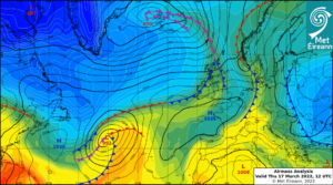 Synoptic and Air-mass chart for 12 UTC on Saint Patrick’s day 2022