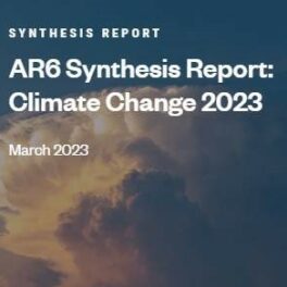 IPCC launch the Synthesis Report of the Sixth Assessment Report today