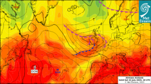 Airmass analysis chart: Saturday 22 July. 18 UTC