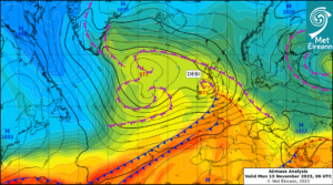 Airmass Analysis chart 06 UTC 13 November 2023 with storm Debi