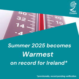 Provisionally Warmest Summer on Record for Ireland