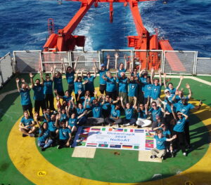 A group photo of Polarstern PS151 expedition participants. Photo credit - Petra Gössmann-Lange