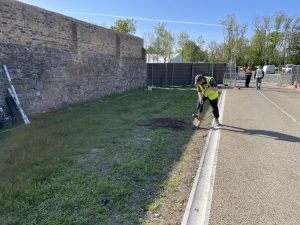 Work gets underway at the site of the Met Éireann Show Garden at the Phoenix Park ahead of Bord Bia Bloom 2026