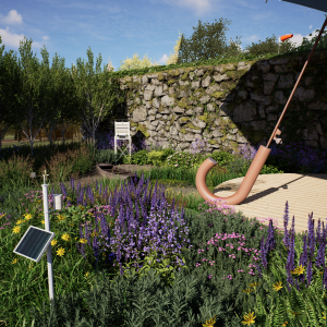 A digitally rendered of the how the Met Éireann Show Garden will look at Bord Bia Bloom 2026