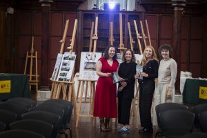 Pictured, from left, at the launch of Chasing the Curlew's Call at UCC are Dr Claire Scannell, Dr Catriona Duffy, Dr Rosa Rogers and Rosa Kelly