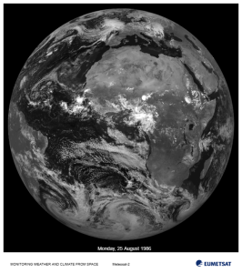 EUMETSAT Meteosat imagery for Monday 25 August 1986. Source - https://pics.eumetsat.int/viewer/index.html