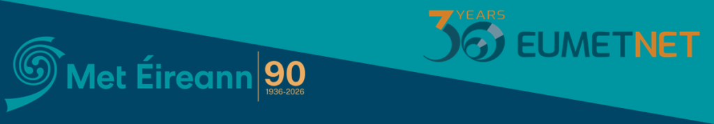 Met Éireann 90th anniversary and EUMETNET 30th anniversary branding