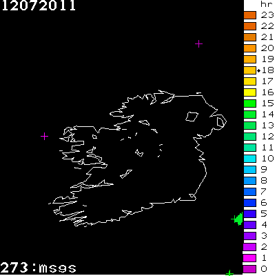 Lightning Report for Ireland on Tuesday 12 July 2011