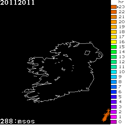 Lightning Report for Ireland on Sunday 20 November 2011