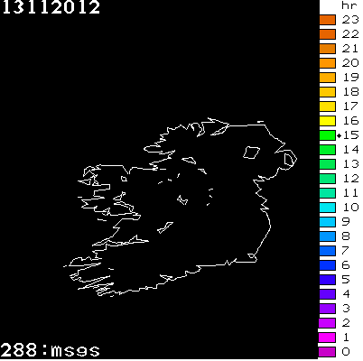 Lightning Report for Ireland on Tuesday 13 November 2012