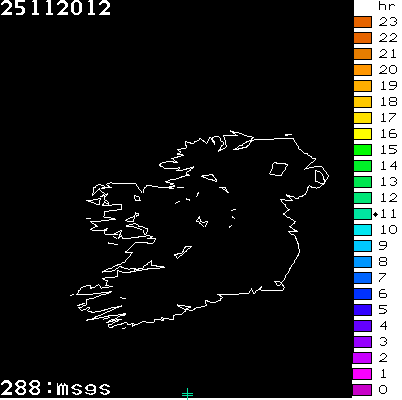 Lightning Report for Ireland on Sunday 25 November 2012
