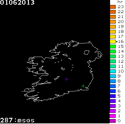 Lightning Report for Ireland on Saturday 01 June 2013