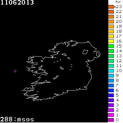 Lightning Report for Ireland on Tuesday 11 June 2013