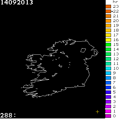 Lightning Report for Ireland on Saturday 14 September 2013