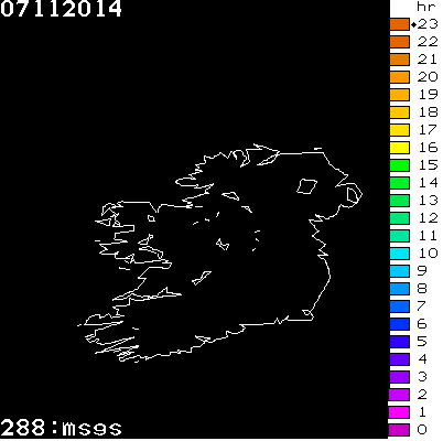 Lightning Report for Ireland on Friday 07 November 2014