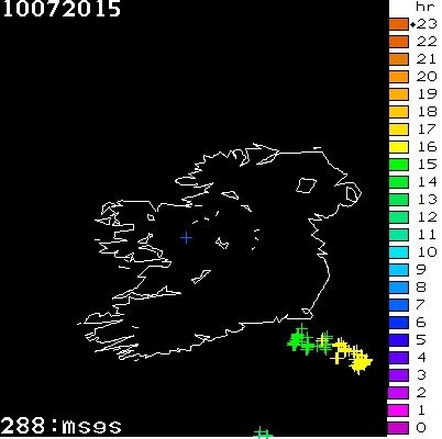 Lightning Report for Ireland on Friday 10 July 2015
