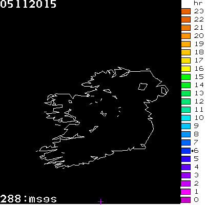 Lightning Report for Ireland on Thursday 05 November 2015