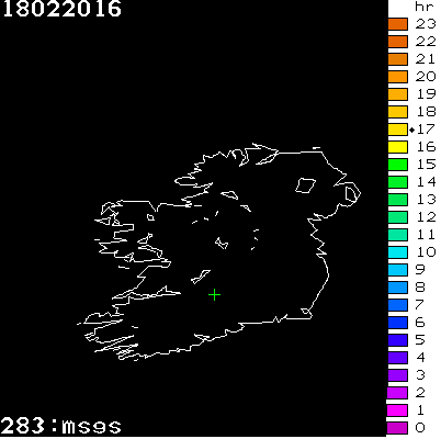 Lightning Report for Ireland on Thursday 18 February 2016