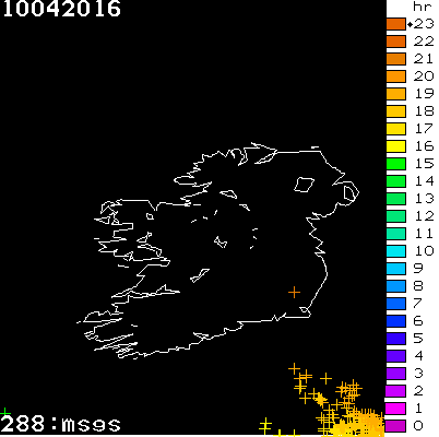 Lightning Report for Ireland on Sunday 10 April 2016