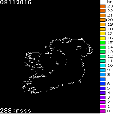 Lightning Report for Ireland on Tuesday 08 November 2016