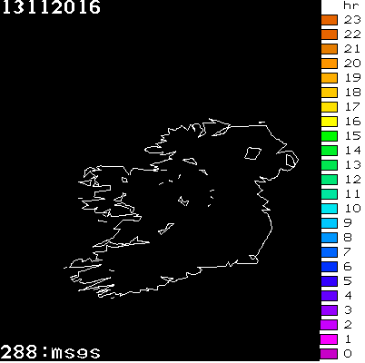 Lightning Report for Ireland on Sunday 13 November 2016