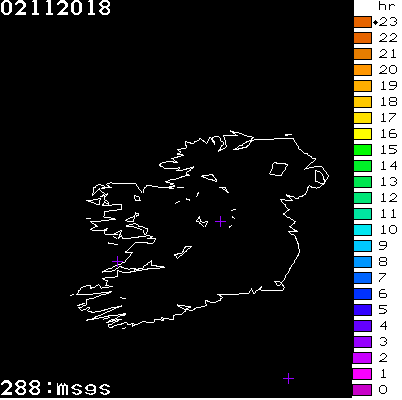 Lightning Report for Ireland on Friday 02 November 2018