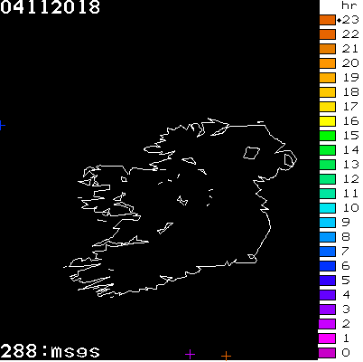 Lightning Report for Ireland on Sunday 04 November 2018