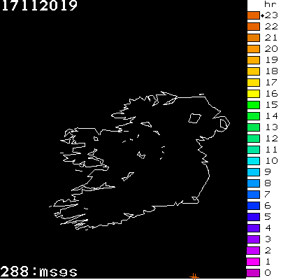Lightning Report for Ireland on Sunday 17 November 2019