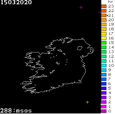 Lightning Report for Ireland on Sunday 15 March 2020