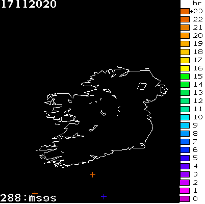 Lightning Report for Ireland on Tuesday 17 November 2020