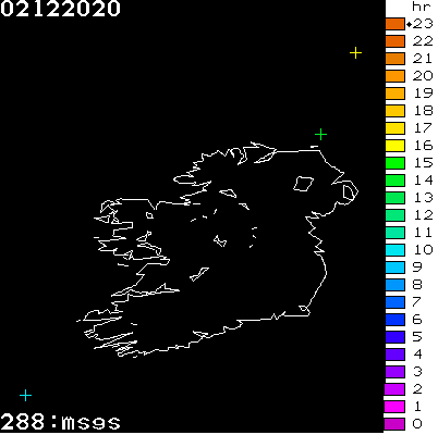 Lightning Report for Ireland on Wednesday 02 December 2020