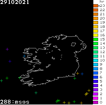 Lightning Report for Ireland on Friday 29 October 2021