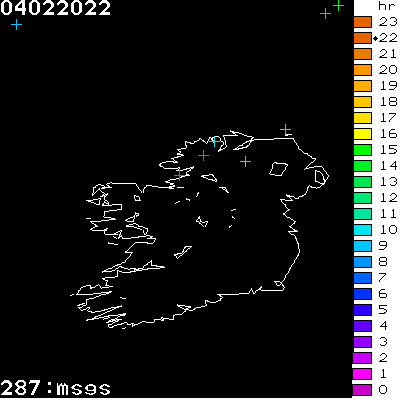 Lightning Report for Ireland on Friday 04 February 2022