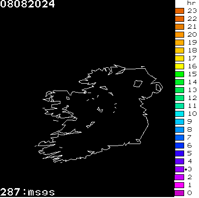 Lightning Report for Ireland on Thursday 08 August 2024