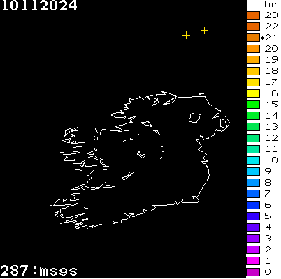 Lightning Report for Ireland on Sunday 10 November 2024
