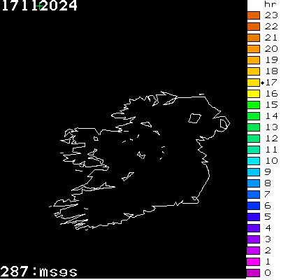 Lightning Report for Ireland on Sunday 17 November 2024
