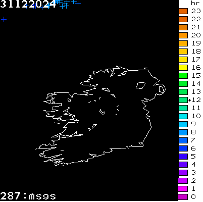 Lightning Report for Ireland on Tuesday 31 December 2024