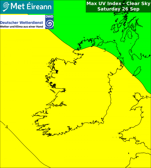 Max UV Index - Clear Sky - Saturday, 26 Sep 2020 Max UV Index - Clear Sky - Saturday, 26 Sep 2020