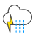 Light rain and thunder